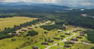 View over Dalraddy chalets